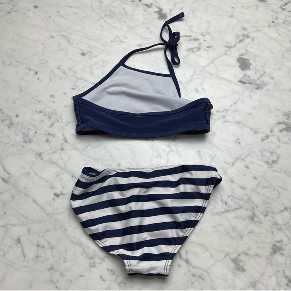 Cat & Jack 4th of July Stars & Stripes Two-Piece Bikini Bathing Suit Swimsuit - Picture 4 of 12